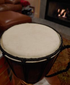 Deco 79 Wood Djembe Sculpture, 7" x 7" x 12", Brown 7" x 7" x 12" 30 61zTQ KkkKL