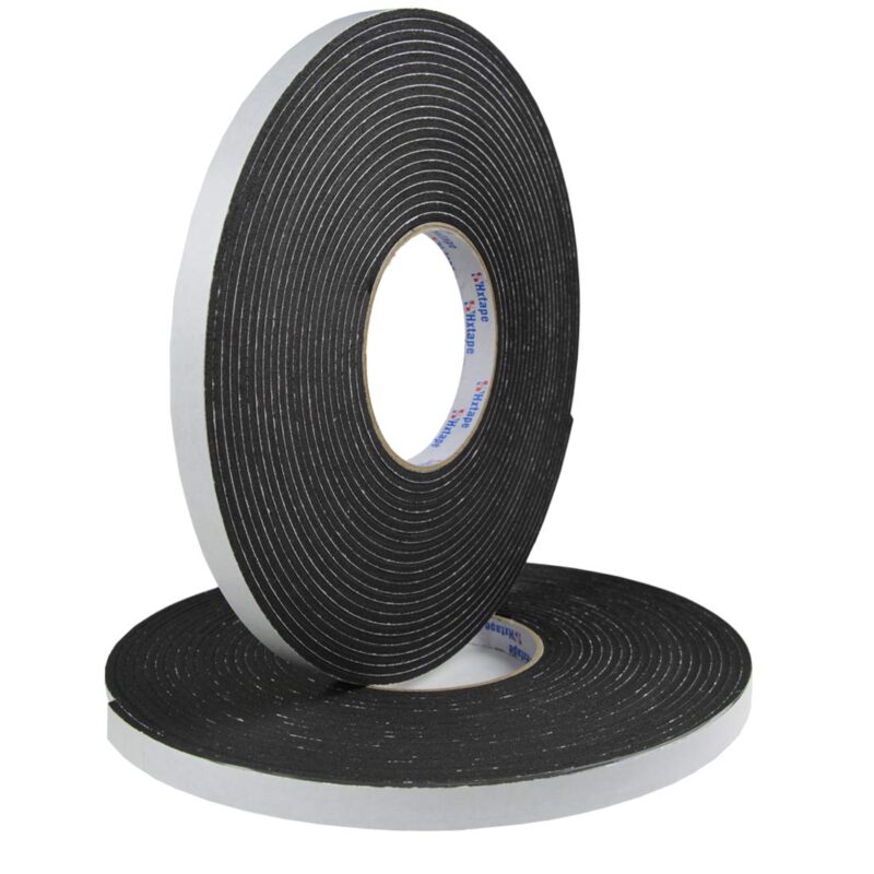 CCHUIXI Door Weather Stripping, Weatherstrip Adhesive, (1/8"Thick-1/2"-66ft) Soundproofing Waterproofing Insulation Foam Gasket Tape Weather Strip. 1/8"Thick-1/2"-66ft
