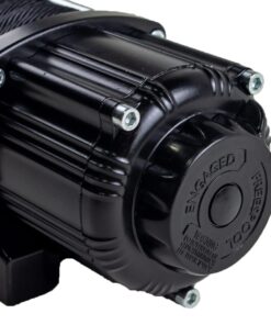 MotoAlliance UTV/ATV 4500lb Winch Kit - 1.8 HP 50 feet Black Synthetic Winch Rope for Off Road Trailer Towing - VIPER Midnight Waterproof Winch 4500 20 61zXuknN1S