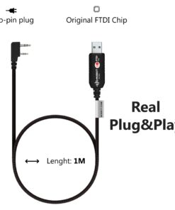 Alternative view of MIRKIT USB FTDI Programming Cable Model 3 Black for Flashing Analogue Ham Radio: Baofeng, Wouxun, Kenwood, Archell FTDI Black