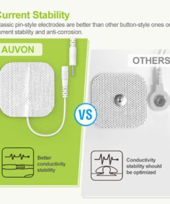 AUVON Rechargeable TENS Unit Muscle Stimulator, 24 Modes 4th Gen TENS Machine with 8pcs 2"x2" Premium Electrode Pads for Pain Relief A-silver 22 61zZVDB4qSL