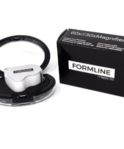Formline LED Illuminated Jewelers Loupe/Trichome Scope (60x + 30x Lens) - Magnifier Made for Gardening, Jewelry, Antiques, Coins, Rocks, Stamps, Hobbies, Watches, Photos and Science (White/Silver) White 19 61zZfZl5FS