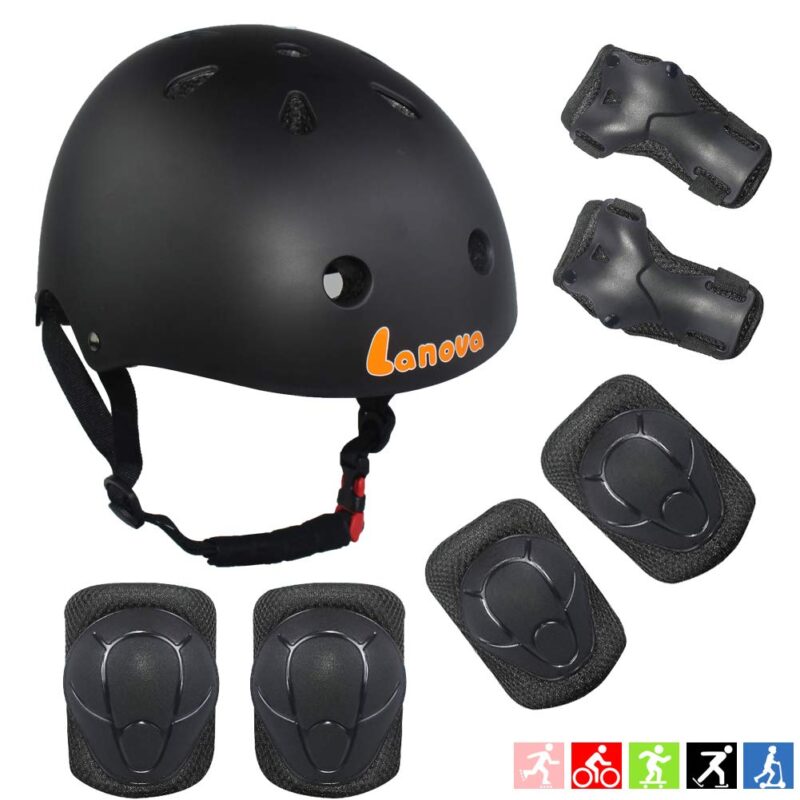 Catalog 7 Toddler Helmet Kids Knee Pads for 2-8 Years Toddler Youth Bike Skateboard Helmet Knee Elbow Wrist Pads for Roller Bicycle Bike Skateboard and Other Extreme Sports Activities Black Small