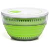 Progressive International Prepworks 4 Quart Space Saving Folding Collapsible Salad Spinner, Drainer, & Colander for Salad Preparation and Food Washing Green