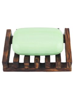 Magift Piece Home Bathroom Soap Case, Sink Deck Bathtub Shower Dish, Rectangular, Hand Craft, Natural Wooden Holder for Sponges, Scrubber, 2 Count(Pack of 1), Brown 2 Pack Brown 28 61zcxRUoZ8L