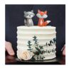 Woodland Fox Raccoon Cake Decoration Cake topper for Baby Shower Birthday 32 61zdQMEAazL