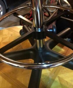 BenchPro Deluxe Polyurethane Chair With 18” Adjustable Footring and Heavy Nylon Base , 21"-31" Height Adjustment, 450 lbs Capacity Measures 18.5" width by 22"-32" height by 18" depth Black 28 61zdxfNUPUL