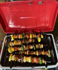 Cuisinart CGG-180T Petit Gourmet Portable Tabletop Propane Gas Grill, Red 17.6 x 18.6 x 11.8-Inch Petit Gourmet Tabletop Gas Grill, Red 54 61zeNWWKL