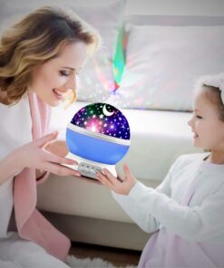 MOKOQI Star Projector, Night Light Lamp Fun Birthday Gifts for 1-4-6-14 Year Old Girls and Boys Kids Bedroom Decor -Blue Blue 26 61zfoD6on4L