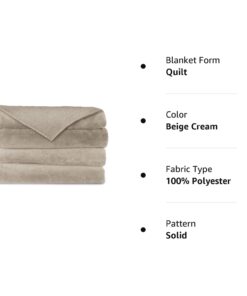 Sunbeam Velvet Plush Heated Throw Beige Cream 9 61zh6cwuSTL