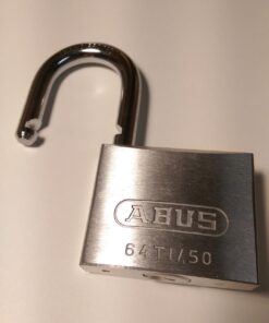 ABUS 64TI/50 C Titalium Aluminum Alloy Padlock Keyed Different 9 61zistlNyL