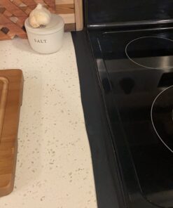 CozyKit Silicone Kitchen Stove Counter Gap Cover Long & Wide Gap Filler (2 Pack) Seals Spills Between Counters, Stovetops, Washing Machines, Oven, Washer, Dryer - Heat-Resistant and Easy Clean (Black) Black 38 61zm5 jaGKL