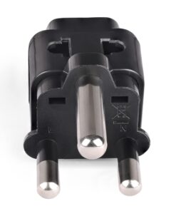 OREI South Africa Power Adapter - Type M Plug Adapter Compatible with South Africa, Botswana, Namibia & More - 2 in 1 US to South Africa Power Adapter - CE Certified, RoHS Compliant 2 Pack,Black Color Type M - South Africa 10 61znXdTRFAL