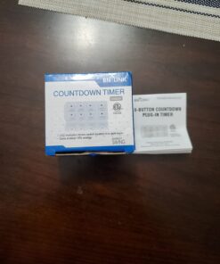 BN-LINK Indoor Countdown Timer with Repeat Function, Heavy Duty Accurate Compact Size for Charger Vacation Security, 3-Prong Grounded Outlet, 15A/1875W ½ HP ETL Listed 36 61znf8SjFtL