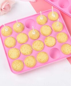 Tosnail 2 Pack of 20-Cavity Silicone Cake Pop Mold - Great for Hard Candy, Lollipop and Party Cupcake 30 61znmtyCdL