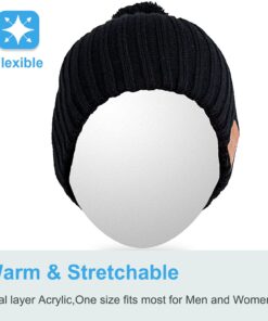 Rotibox Bluetooth Beanie Hat Wireless Headphone for Outdoor Sports Xmas Gifts One Size Bb005-black 7 61zovuB7wpL