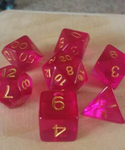 Wiz Dice Series II - Polyhedral Dice Set for Tabletop RPG Adventure Games with a Dice Bag - DND Dice Set, Suitable for Dungeons and Dragons, MTG and Dice Games Alike - Faerie Fire - 7 ct 31 61zpz66KFyL