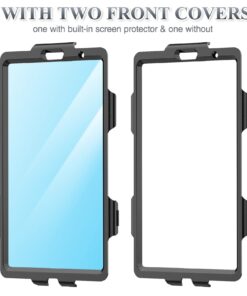 SEYMAC stock iPad 9th/ 8th/ 7th Generation Case 10.2’’, Shockproof with Screen Protector Pencil Holder 360° Rotating Hand Strap &Stand, for 10.2 inch 2021/2020/2019 (Black) Black+Back 44 61zqQLd0ShL