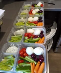 6 Pack - SimpleHouseware Color Reusable 3-Compartment Meal Prep Container Boxes (36 ounces) 6 Pack 38 61zqZZZoHyL