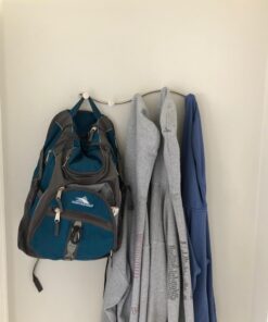 Spectrum Sweep Wall Mount 5-Hook Rack (Satin Nickel) - Wire Storage for Entryway, Bathroom, Backpack, Coat, Jacket, Purse, Belt, Robe, & More / Home Décor & Apartment Essential Satin Nickel Set of 1 Wall Mount 5 Hook Rack 35 61zqyzcz4IL