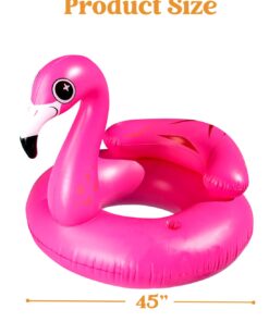 JOYIN Inflatable Flamingo Tube, Pool Float, Fun Beach Floaties, Swim Party Toys, Summer Pool Raft Lounge for Adults & Kids, with 2 Cup Holders and Head Rest 26 61ztylR8XSL 1