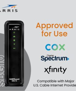 ARRIS SURFboard SBG10 DOCSIS 3.0 16 x 4 Gigabit Cable Modem & AC1600 Wi-Fi Router , Comcast Xfinity, Cox, Spectrum , Two 1 Gbps Ports , 400 Mbps Max Internet Speeds , SURFboard App 21 61zu7X7WYhL