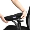 Aloudy Ergonomic Memory Foam Office Chair Armrest Pads, Comfy Gaming Chair Arm Rest Covers for Elbows and Forearms Pressure Relief(Set of 2), Stretch Fit, Black Medium, Black 12 61zvjInD3zL