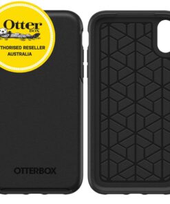 Alternative view of OtterBox iPhone XR Symmetry Series Case - BLACK, Ultra-Sleek, Wireless Charging Compatible, Raised Edges Protect Camera & Screen iPhone Case