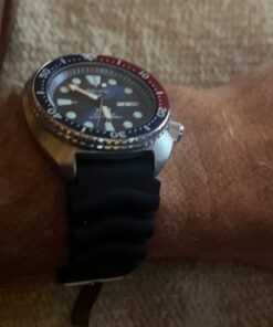 Seiko Original Rubber Curved Line Watch Band 22mm Divers Model and Genuine Seiko Spring Bars 43 61zy9vrMGPL