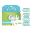 Gillette Venus Extra Smooth Womens Razor Blade Refills, 4 Count, Designed for a Close, Smooth Shave 4 Refills (Extra Smooth) 19 71 1gsTPlYL