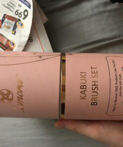 Kabuki Makeup Brush Set - Foundation Powder Blush Concealer Contour Brushes - Perfect For Liquid, Cream or Mineral Products - 10 Pc Collection With Premium Synthetic Bristles For Eye and Face Cosmetic Rose 43 71 2OyyqiaL