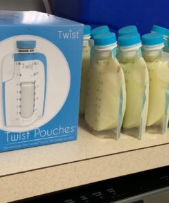 Kiinde Twist Pouch Direct-Pump Direct-Feed Twist Cap Breast Milk Storage Bag for Pumping, Freezing, Heating and Feeding, Pre-Sterilized, Breast Feeding Essentials, 8 Ounce, Pack of 40 8oz 8 Ounce (Pack of 40) 36 71 2sT7PI8L