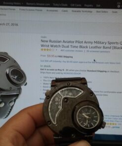 New Russian Aviator Pilot Army Military Sports Quartz Mens Wrist Watch Dual Time 40 71 30WRamML