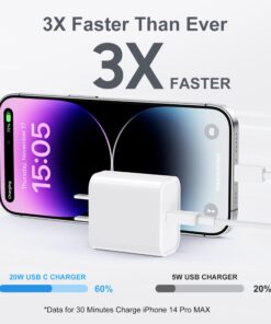 Alternative view of iPhone Charger Fast Charging [MFi Certified] 2 Pack Apple Type C Wall Charger Block with 2 Pack 6FT Long USB C to Lightning Cable for iPhone 14/13/12/12 Pro Max/11/Xs Max/XR/X/AirPods Pro
