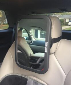 Shatterproof Baby Car Mirror, Fully View Infant in Rear Facing Car Seat - Newborn Safety, Crash Tested & Extra Wide, Crystal Clear, 100% Lifetime Satisfaction Guarantee, Easy Install by Cozy Greens 37 71 4LCrLIzL
