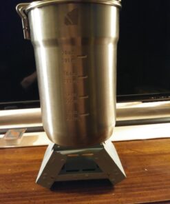 Esbit Ultralight Folding Pocket Stove with Six 14g Solid Fuel Tablets steel, Small - Original 64 71 615hMdVL