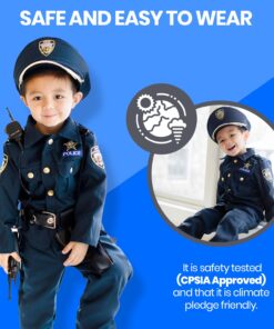 Dress Up America Police Costume for Kids - Police Officer Costume for Boys - Cop Uniform Set With Accessories Medium 28 71 67gRV67L