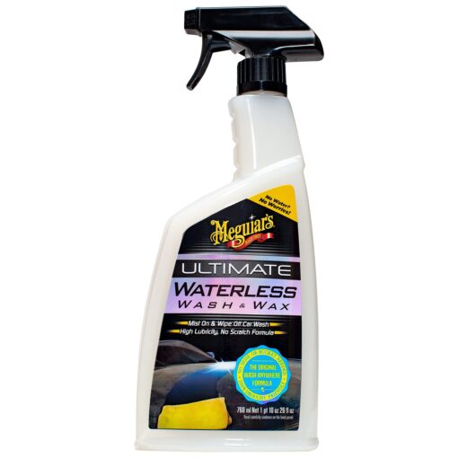 Meguiar's Ultimate Waterless Wash & Wax - Scratch-Free Waterless Car Wash That Makes Car Detailing Quick and Easy - 26 Oz 26 Fl Oz (Pack of 1)