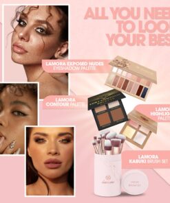 Kabuki Makeup Brush Set - Foundation Powder Blush Concealer Contour Brushes - Perfect For Liquid, Cream or Mineral Products - 10 Pc Collection With Premium Synthetic Bristles For Eye and Face Cosmetic Rose 34 71 6IyxK1kL