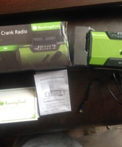 Emergency Crank Weather Radio, AM/FM/NOAA Hand Crank Portable Solar Radio with SOS Alarm, Battery Operated, LED Flashlight & Reading Lamping, 2000mAh Power Bank for Emergency Phone Charge Green 58 71 6cLs3rOL 4