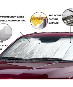 Big Hippo Front Car Sunshade Windshield-Jumbo/Standard Sun Shade Keeps Vehicle Cool-UV Ray Protector Sunshade-Easy to Use Sun Shade-Silver(55.16"X 27.5") Silver 55.16"*27.5" 31 71 7urodqOL