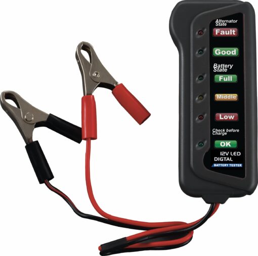 CARTMAN 12V Car Battery Alternator Tester, Test Battery Condition & Alternator Charging, LED Indication