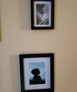 Amazon Basics 5" x 7" Rectangular Photo Picture Frame or 4" x 6" with Mat, 2-Pack, Black 5" x 7" 22 71 835ZtFUL