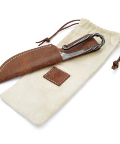 Norse Tradesman Handforged Viking Knife With Twisted Hilt Design & Leather Sheath - 5" Carbon Steel Blade Twist 12 71 8Ad2vxDL