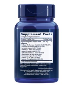 Life Extension Enhanced Super Digestive Enzymes - Digestive Health Support Supplement - Targets Fat, Protein, carb Digestion - Vegetarian Formula - Non-GMO - 60 Capsules 9 71 8JdYBbjL