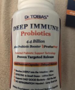 Dr. Tobias Deep Immune Probiotics & Prebiotics, 4.4 Billion CFU Probiotics for Women & Men, Supports Digestive Health, Gut Immune Function, Nutrient Absorption, 60 Capsules, 30 Servings 29 71 8N2OHFL