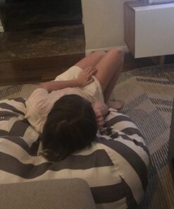 Creative QT Stuff ’n Sit Extra Large 38’’ Bean Bag Storage Cover for Stuffed Animals & Toys – Gray & White Stripe – Toddler & Kids’ Rooms Organizer – Giant Beanbag Great Plush Toy Hammock Alternative Grey/White Striped X-Large 38 71 8rV0wBfL 1