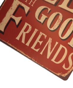 ERLOOD Drink Good Beer with Good Friends Metal Retro Vintage Tin Sign Bar Wall Decor Poster 12 X 8 Inches (GOOD BEER) 9 71 8roZLiyS