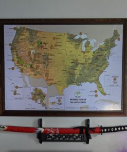 Eforlife Sword Holder Wall Mount Samurai Sword Katana Wakizashi Display Holder Stand Bracket Hanger 1-Tier 13.7 inch Hollow 25 71 8yHSUQQL