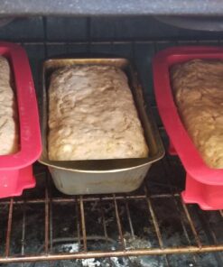 Silicone Large Bread Pan and 1 Loaf Pan 2PCS | Non-Stick Baking Mold | Premium Kitchen Pan | Dishwasher Safe 9.25L x 3.9W | Flexible Easy release for Homemade Cakes, Breads, Meatloaf and quiche. 1 Loaf 2PC 47 71 AGyrwYSL